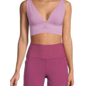 Adidas Intimates Women's Longline Plunge Light Support Bra, S.Violet, Medium